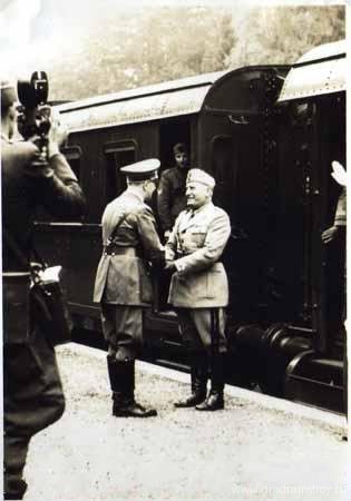 Гитлер и Муссолини в Anlage Sud