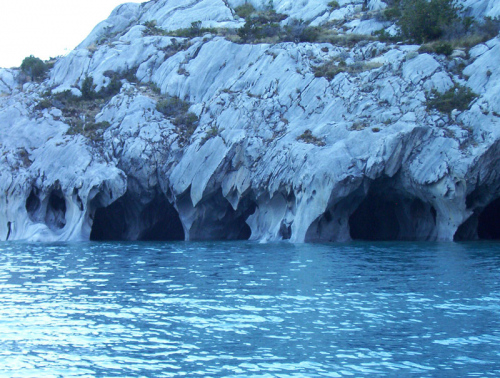 Мраморные пещеры в Чили (Las Cavernas de Marmol)