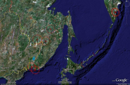 Дальневосточная зона ПВО - активные объекты