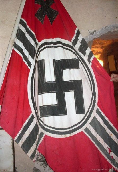 флаг в бункере Эрвина Роммеля