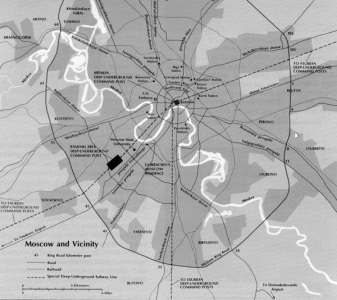 Карта Метро-2, созданная военной разведкой США