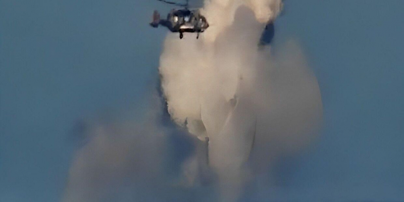 Haber7: российский вертолет уничтожил украинский безэкипажный катер с ракетами
